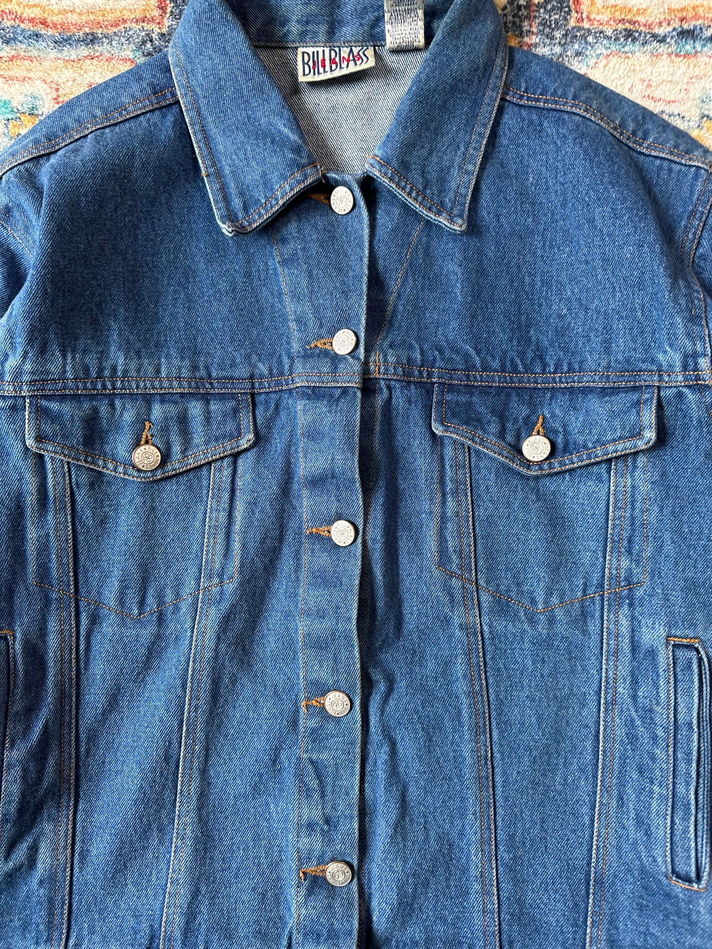 90s Bill Blass Blue Denim Jacket - M