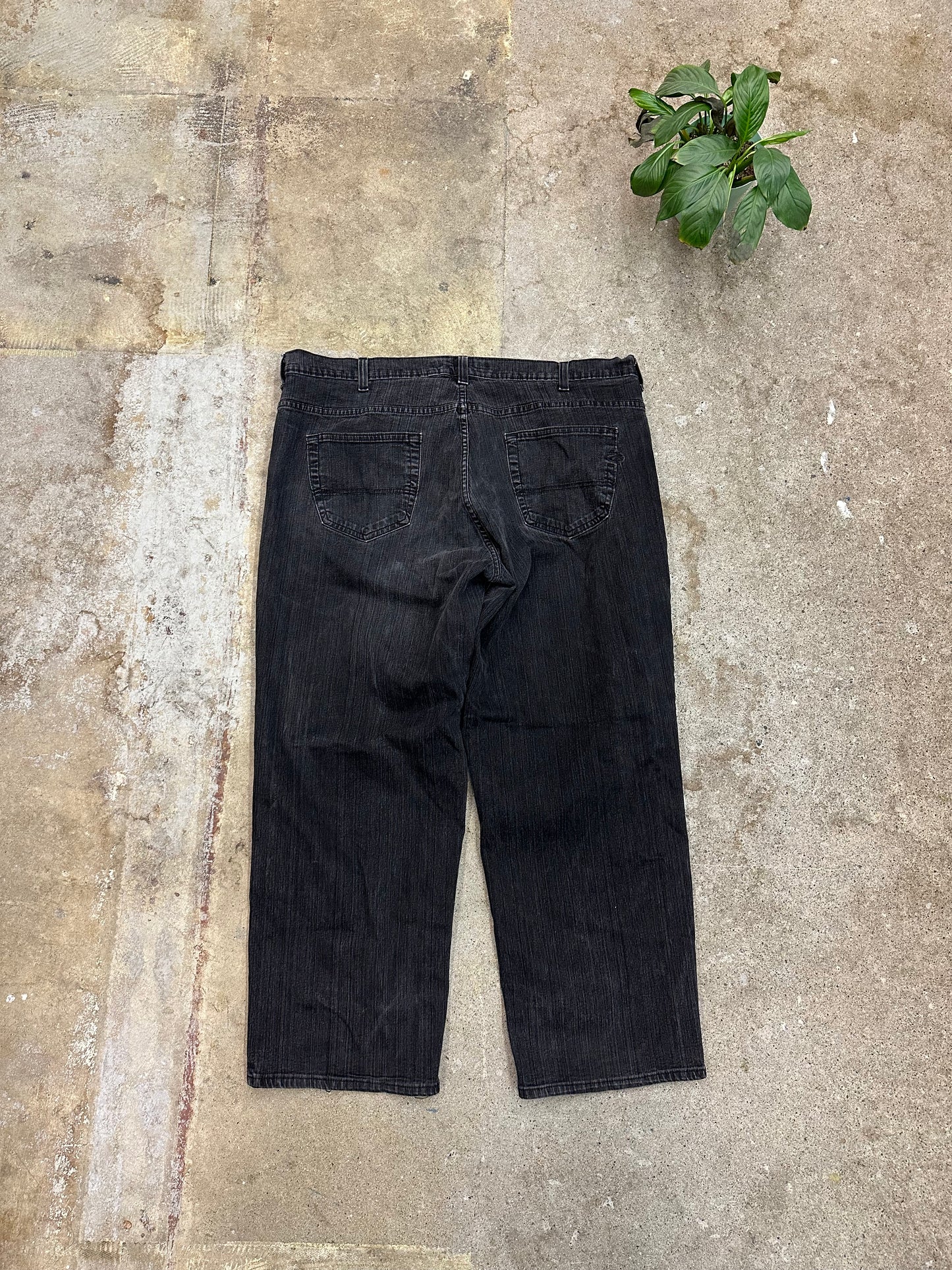 00s Point Zero Black Baggy Jeans - 44