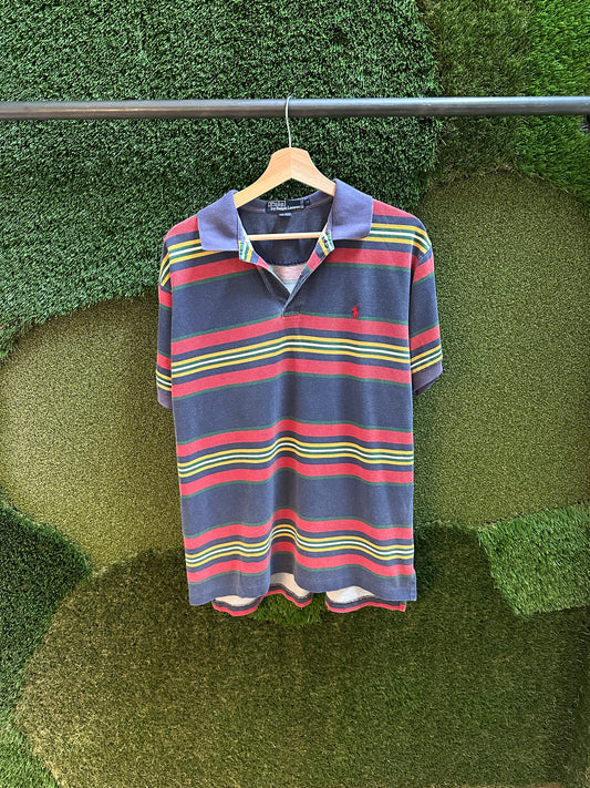 00s Polo Ralph Lauren Striped Polo Shirt - L