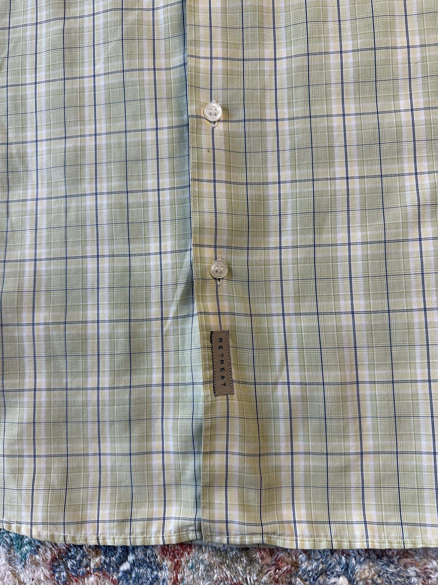 00s Retreat Green Plaid Short Sleeve Button-up Shirt - L