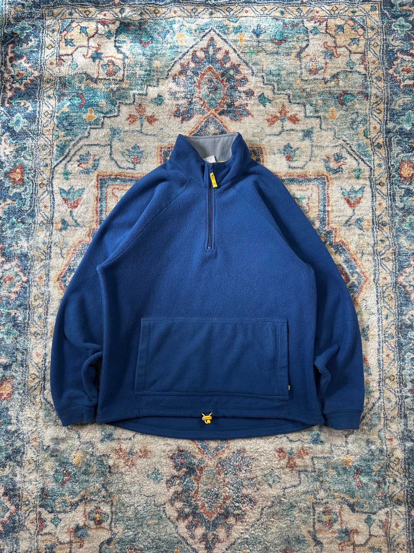 00s Blue 1/4 Zip-up Fleece - L