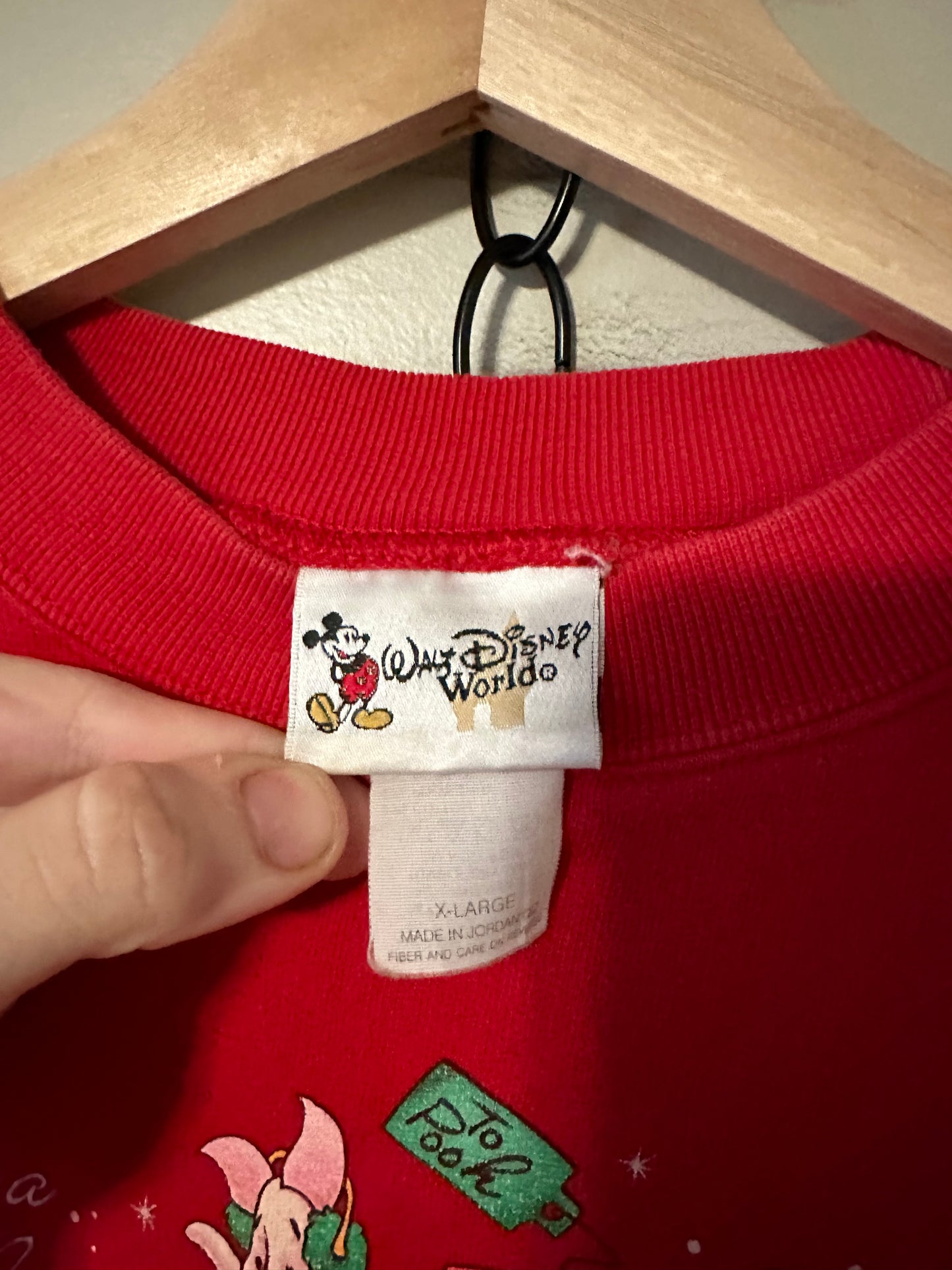 90s Winnie The Pooh Happy Holiday Crewneck - XL