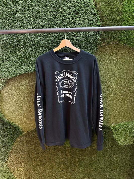 00s Jack Daniels Whiskey Long Sleeve T-shirt - XL