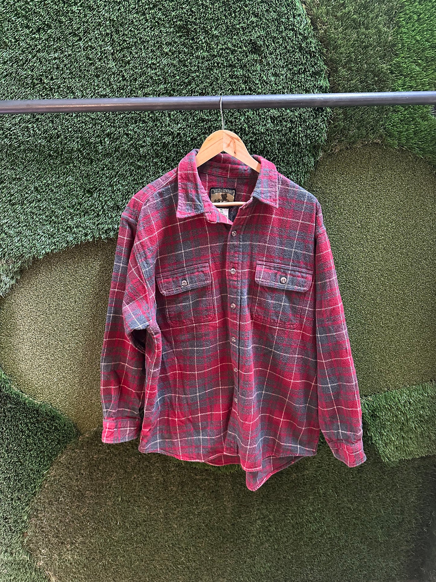 00s Field And Stream Plaid Flannel Shirt - XL