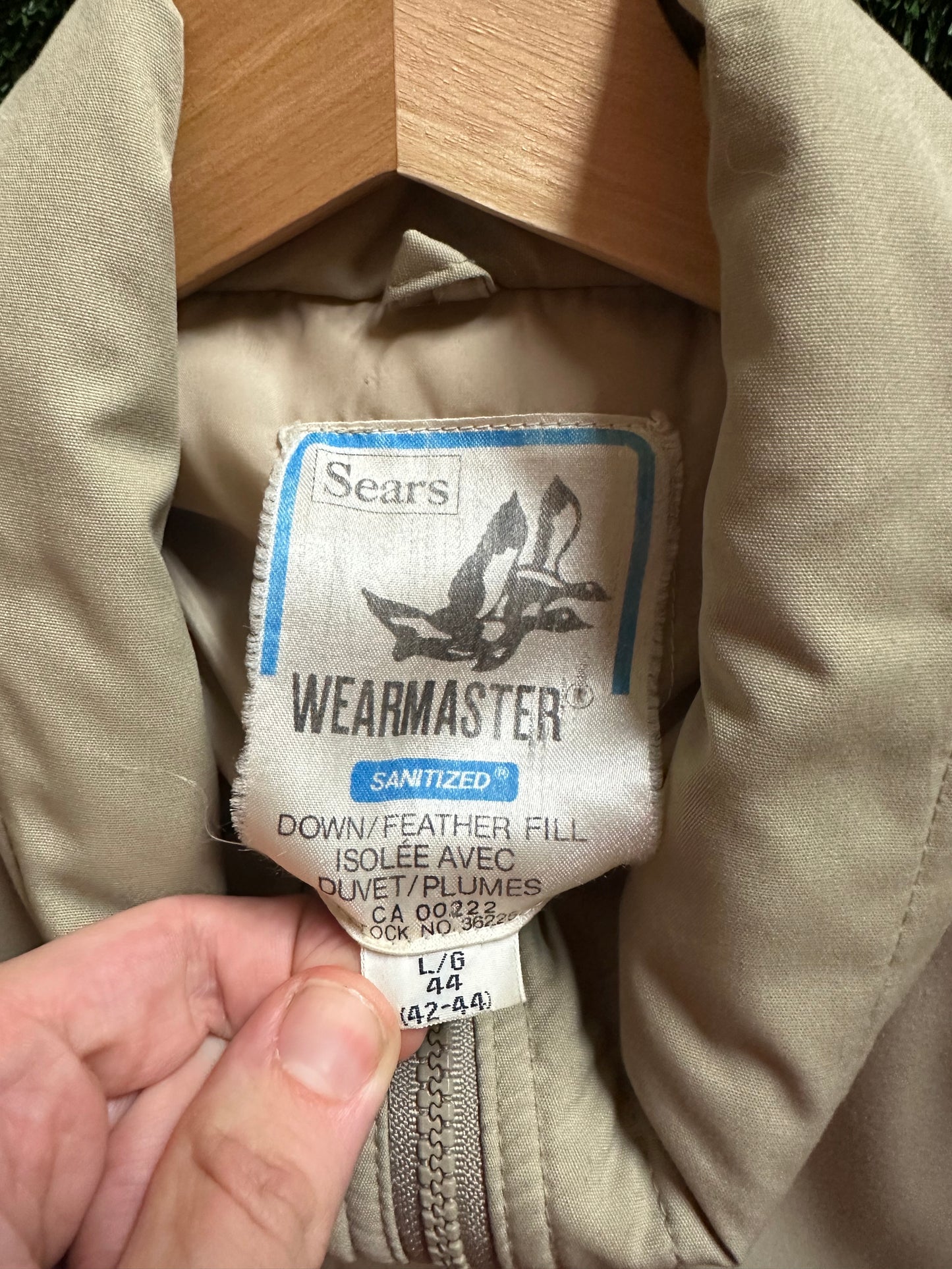 80s Sears Wearmaster Down Filled Zip-up Jacket - L