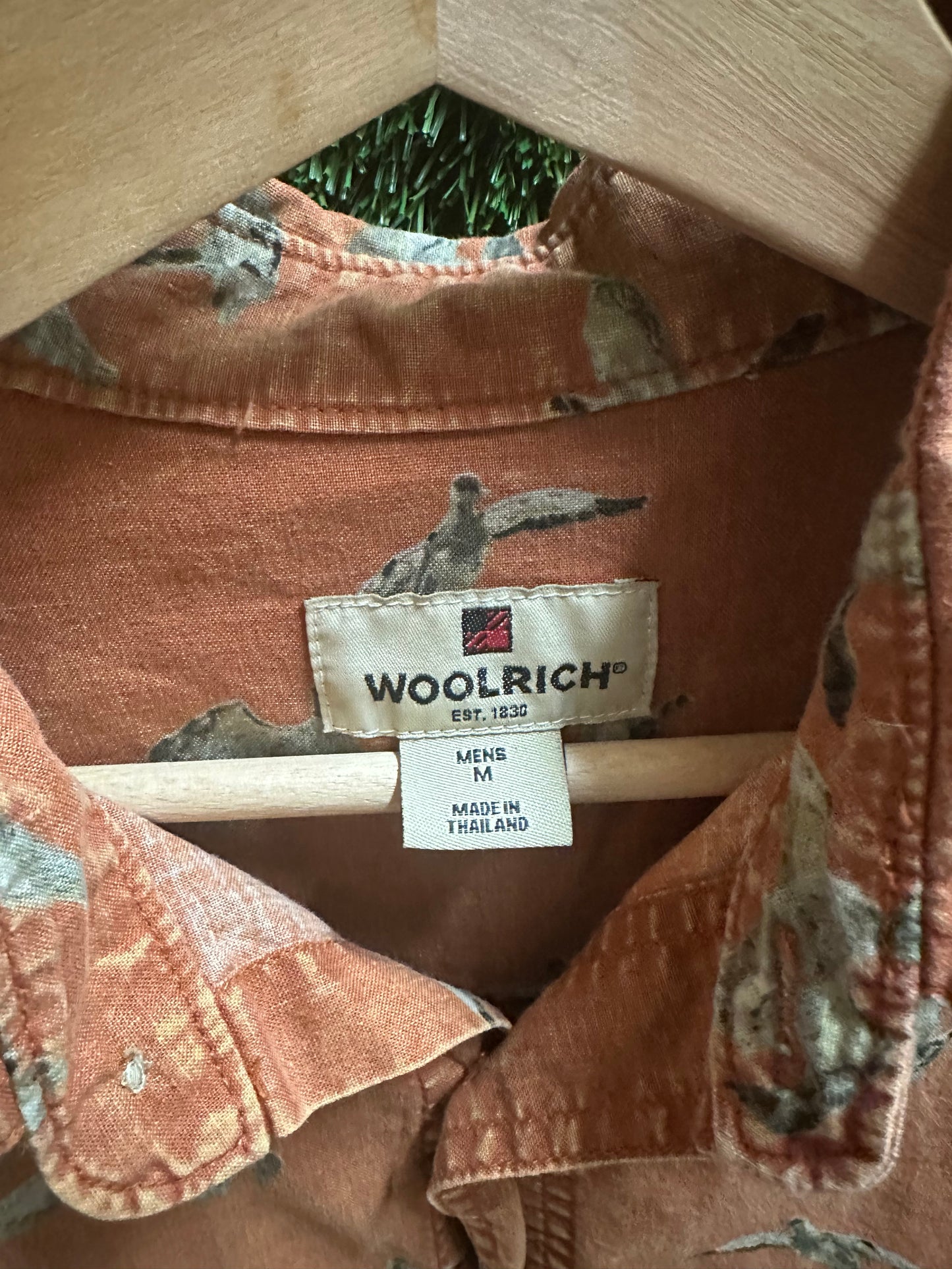 00s Woolrich Goose Bird All Over Print Button-up Shirt - M