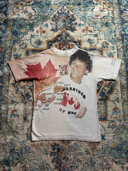 00s Terry Fox All Over Print T-shirt - M