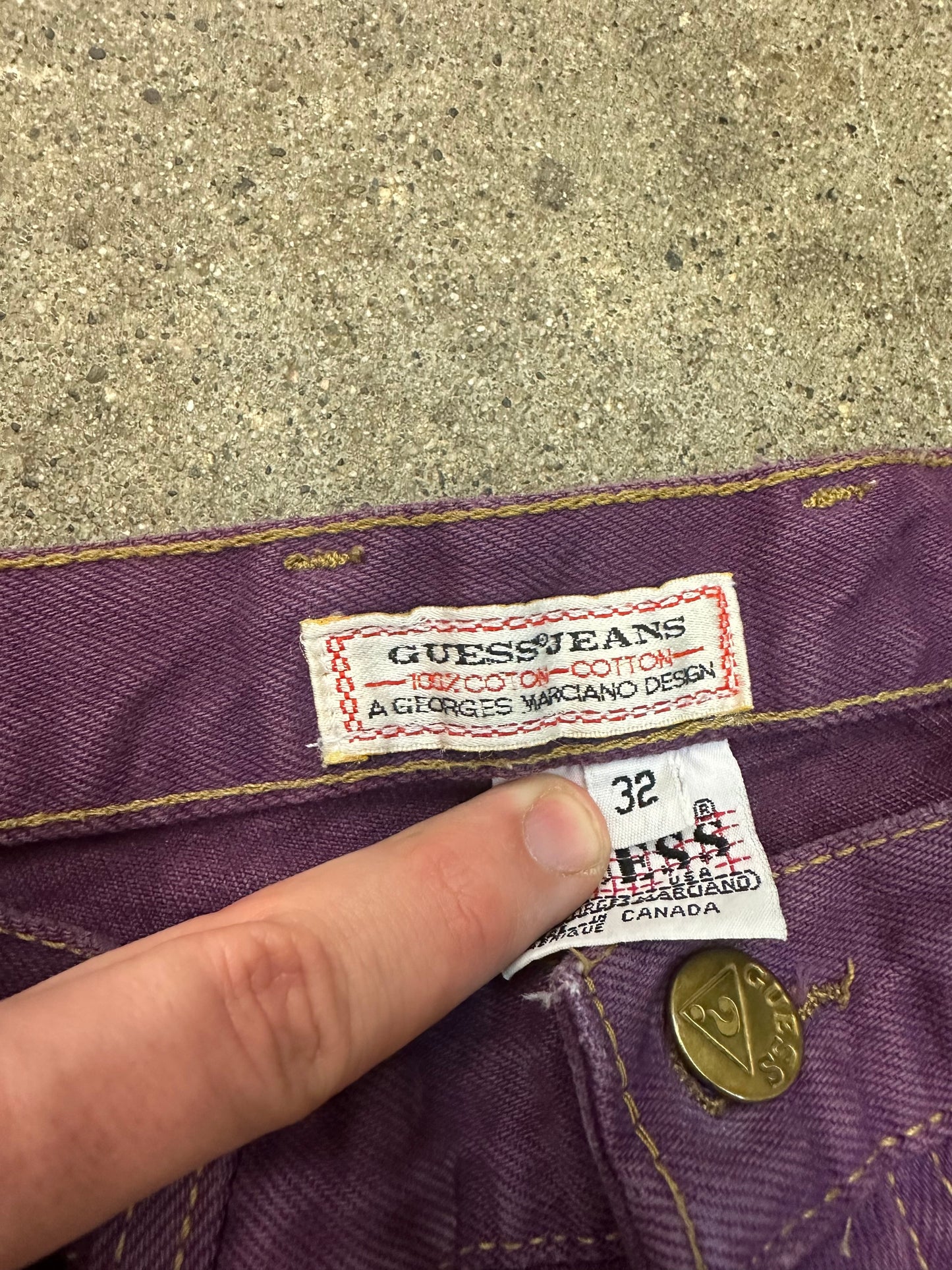 Vintage Guess Purple Jeans - 31