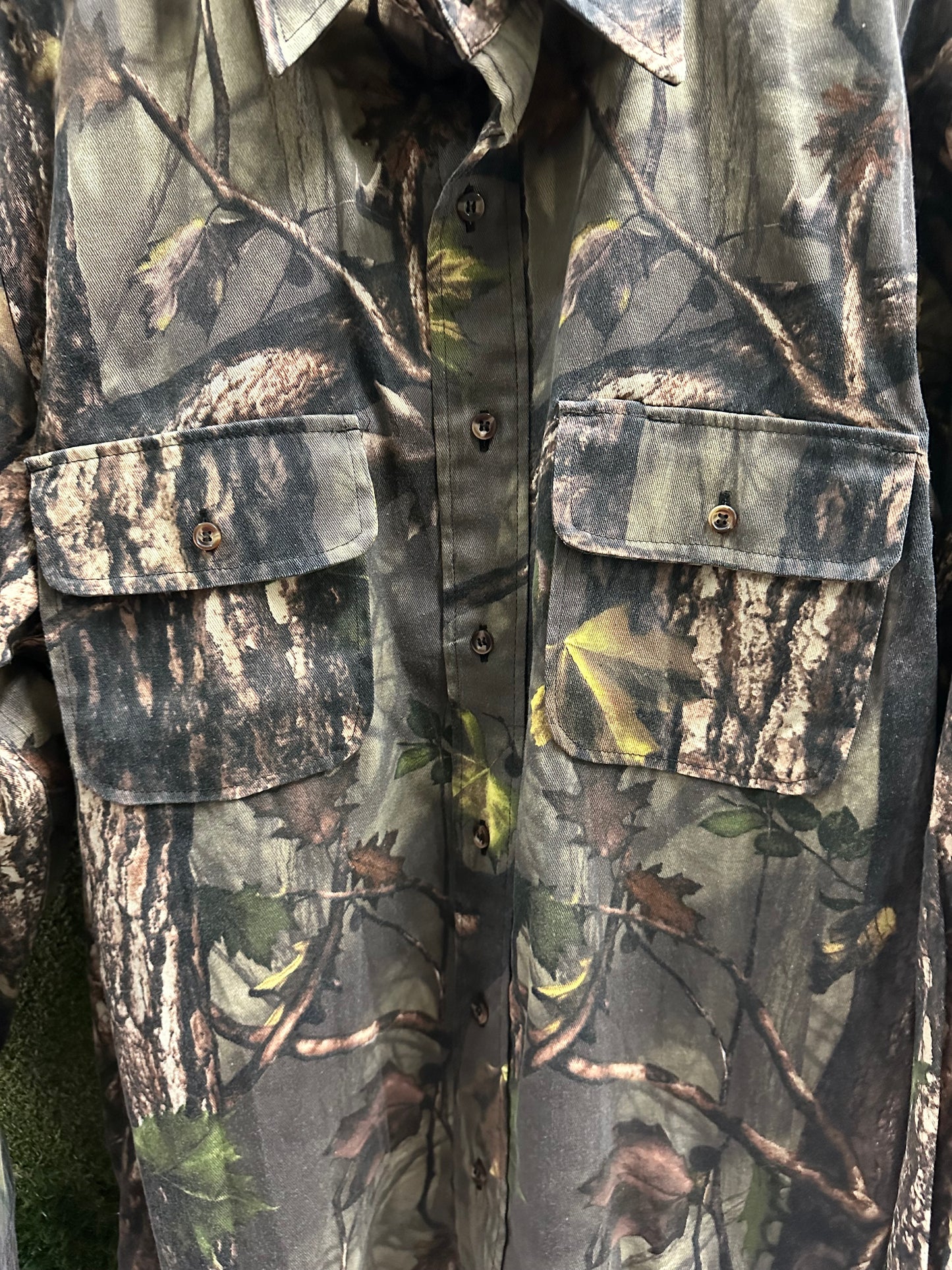 Vintage Master Sportsman Camouflage Button-up Shirt - M