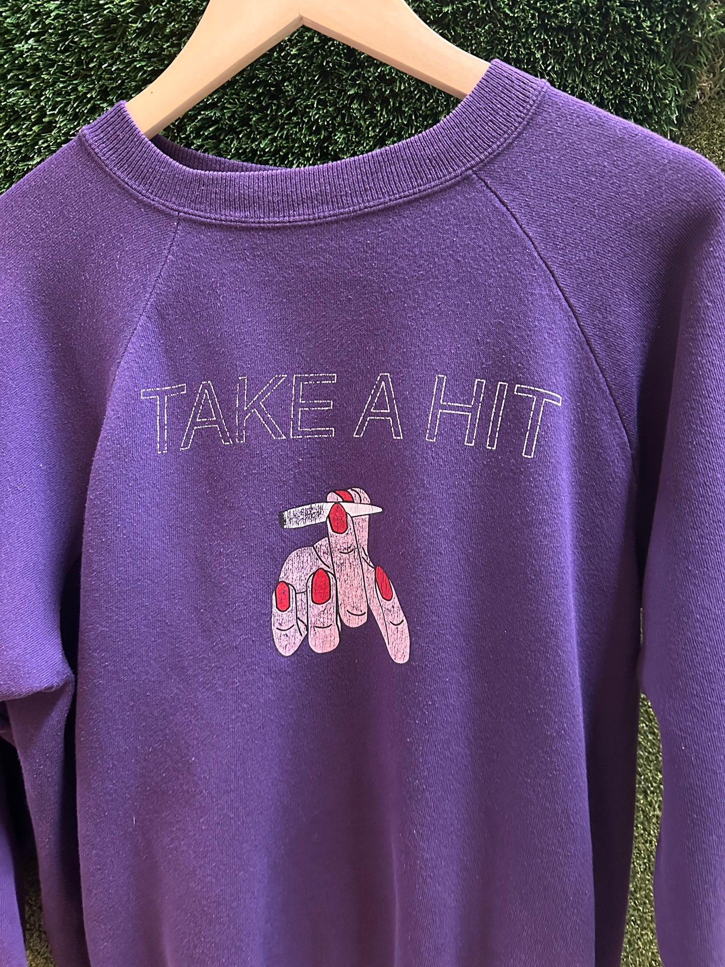 90s Take A Hit Crewneck - L