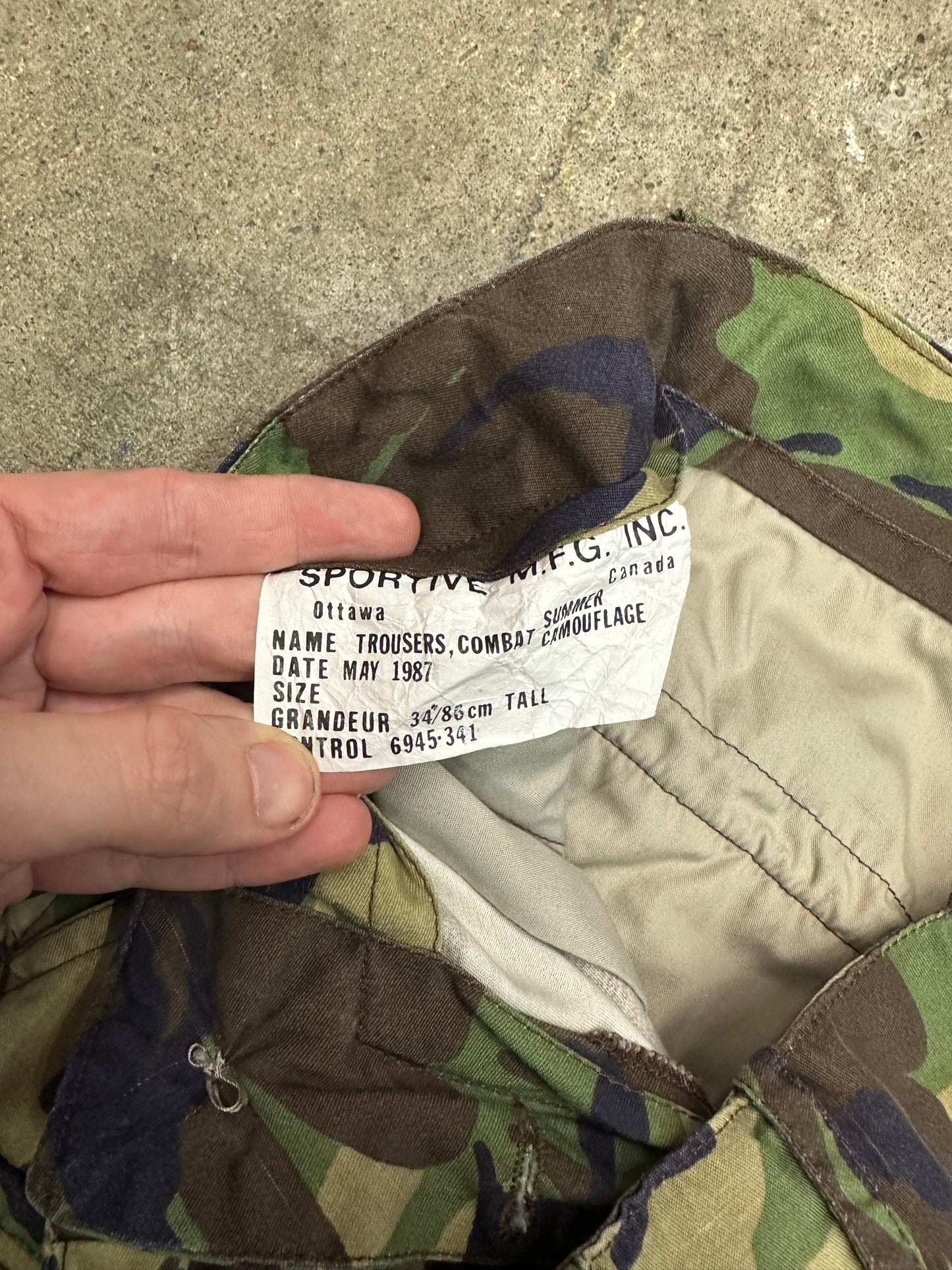 80s Camouflage Military Pants - 32