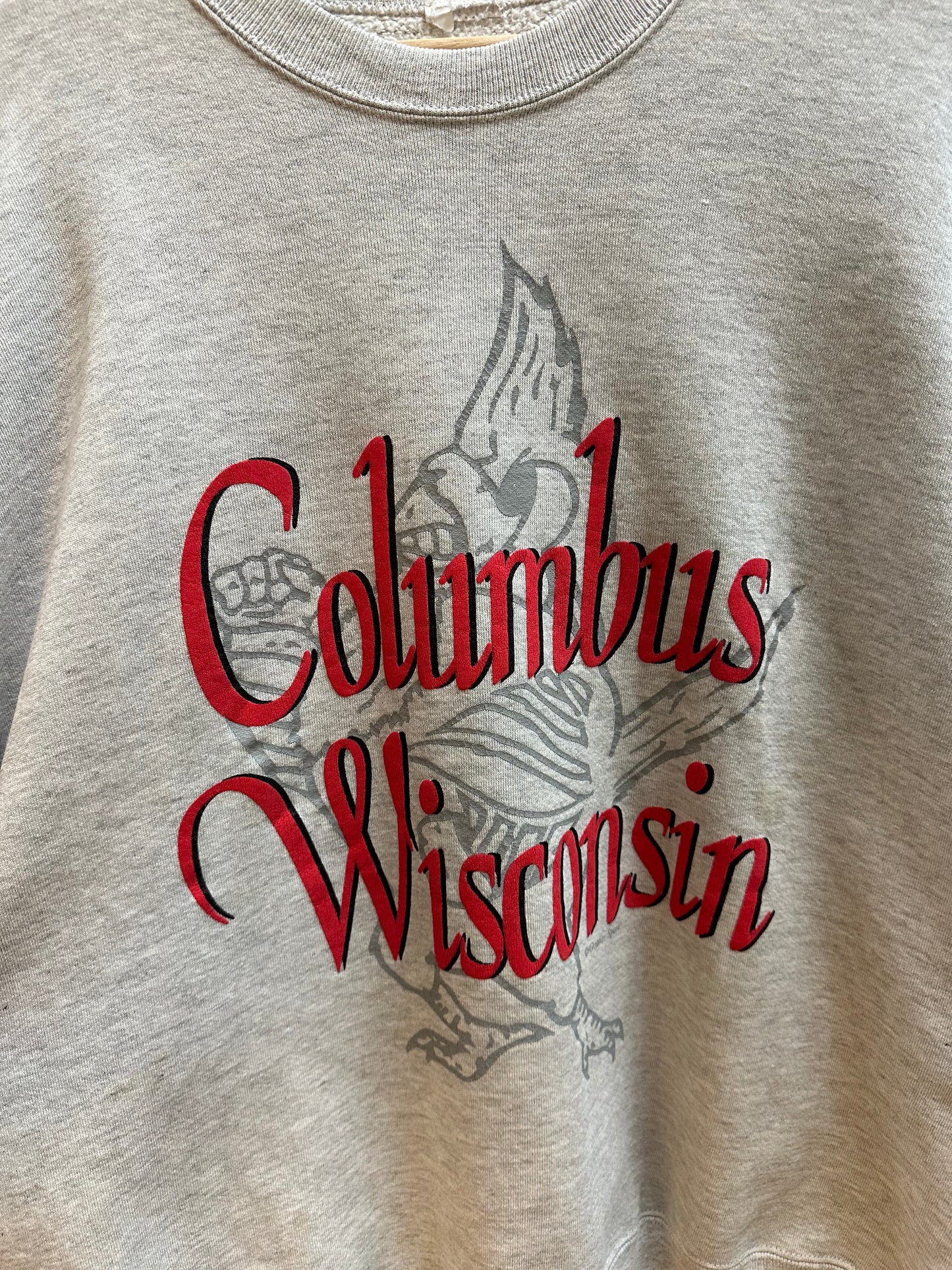 90s Columbus Wisconsin Bird Crewneck - L