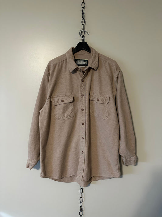 90s Field And Stream Tan Button-up Shirt - XL