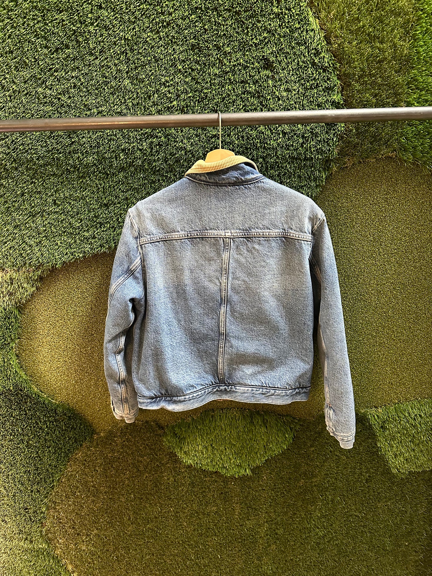 00s Wrangler Sherpa Lined Zip-up Denim Jacket - L