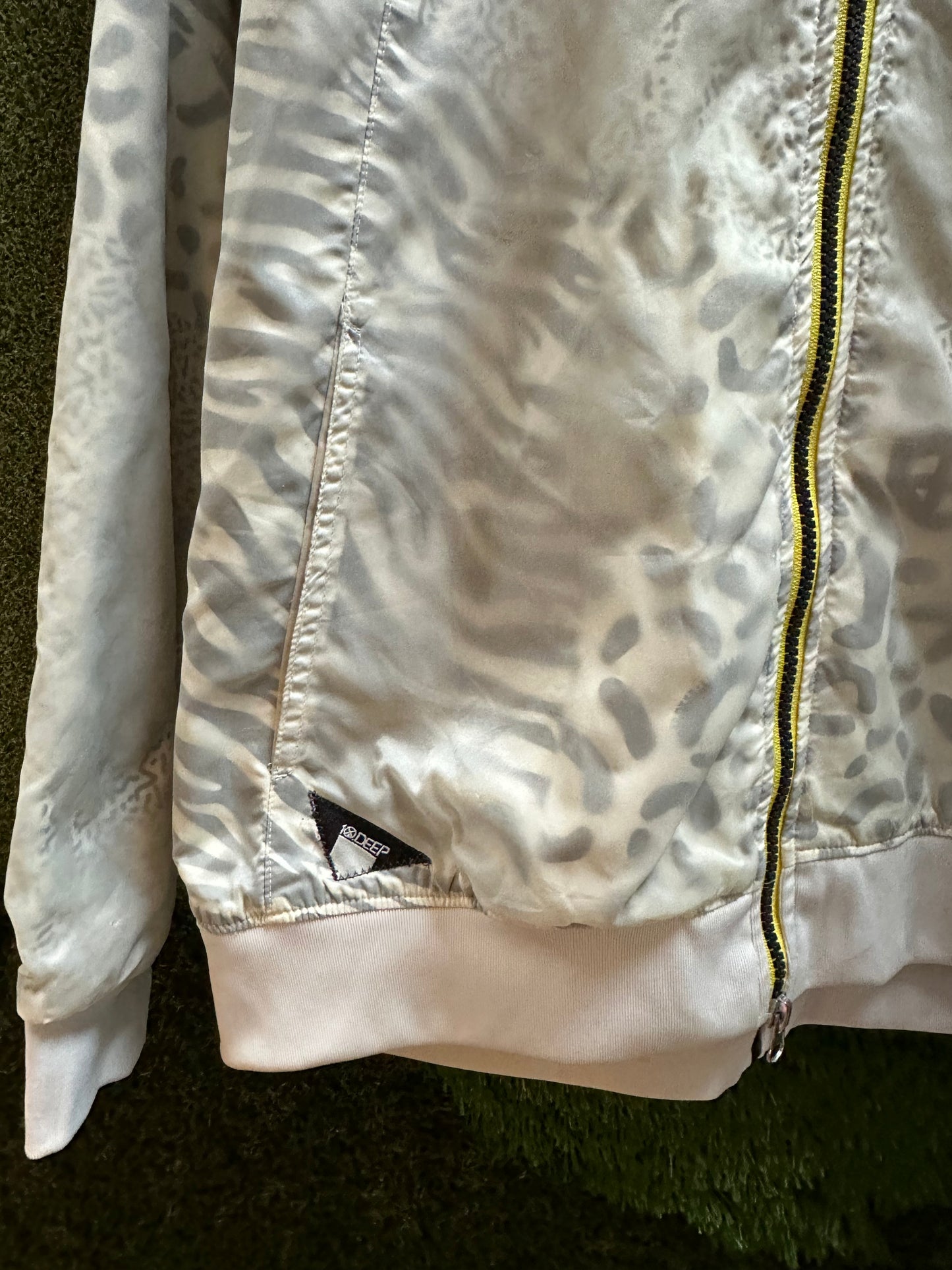 10 Deep Leopard Print Clear Zip-up Jacket - M