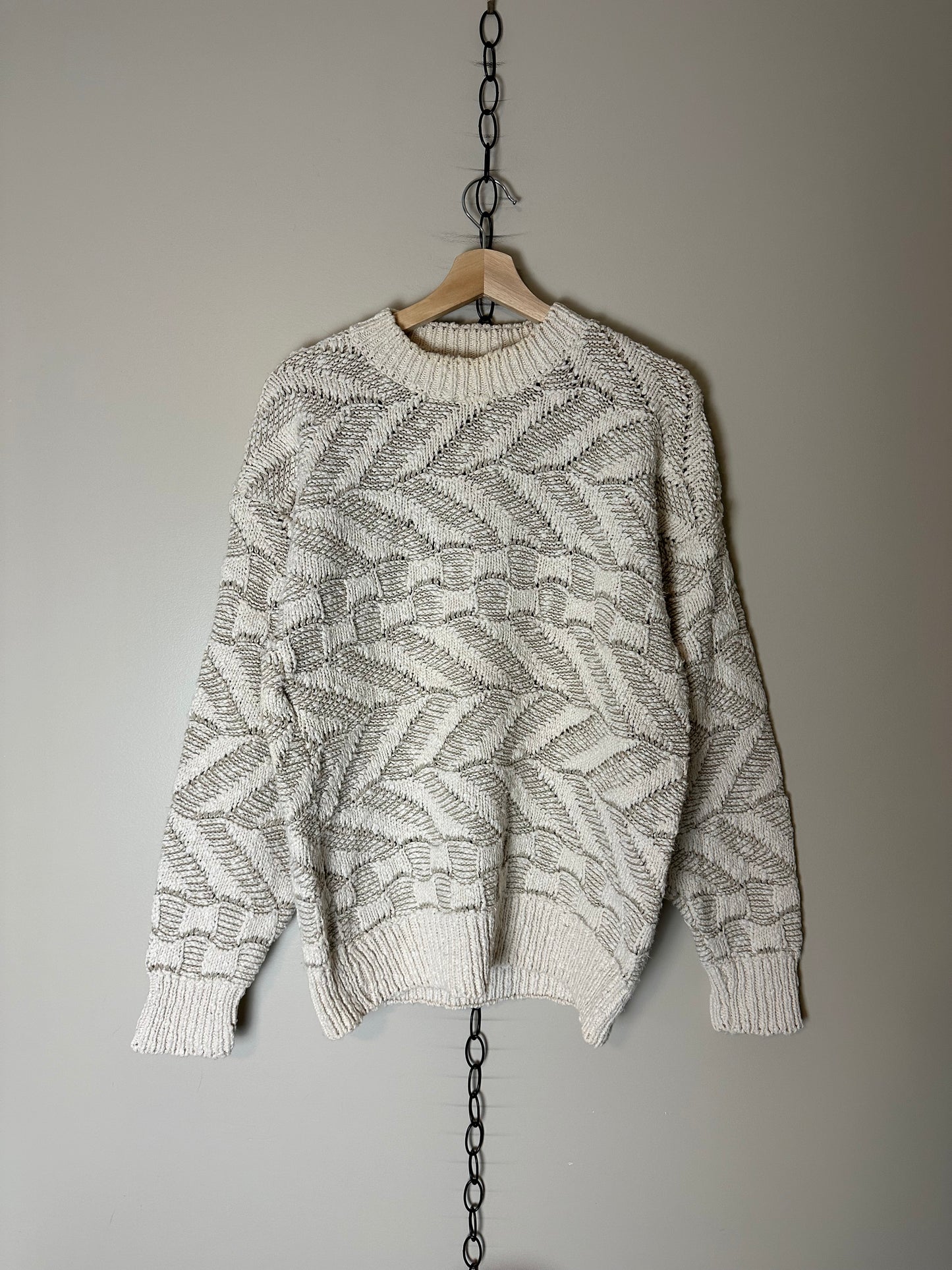 90s Raglans Clothing Textured Sweater - M