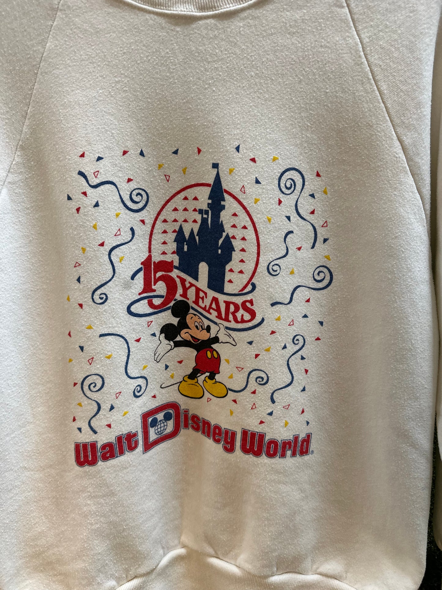 80s Disneyworld 15 Years Mickey Castle Crewneck - M