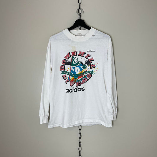 Vintage 1980s Adidas Downhill Divers Longsleeve T-shirt - L