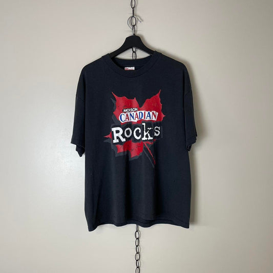 Vintage Molson Canadian Rocks Beer T-shirt - XL