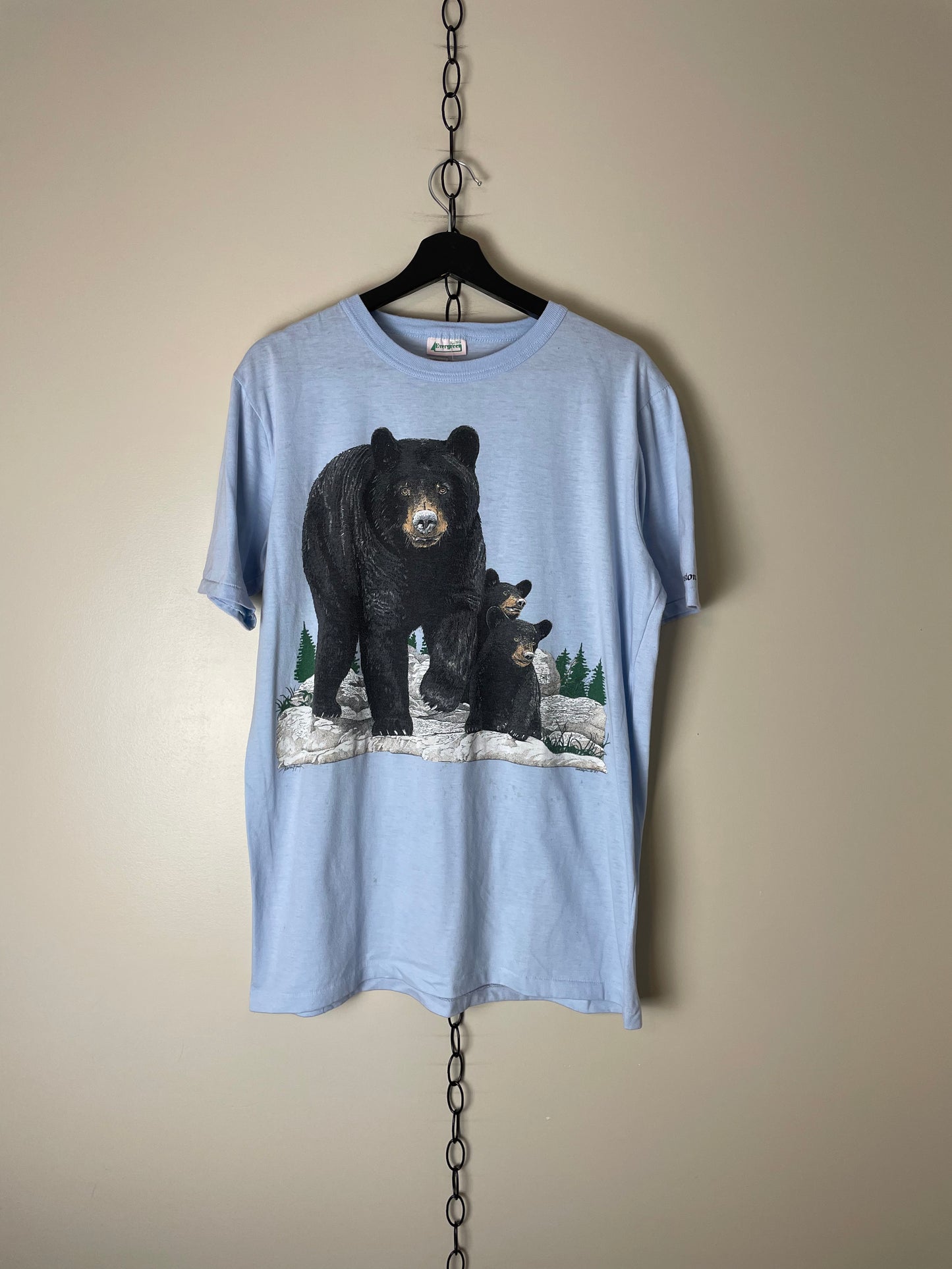 Vintage 1987 Black Bears Animal T-shirt - XL