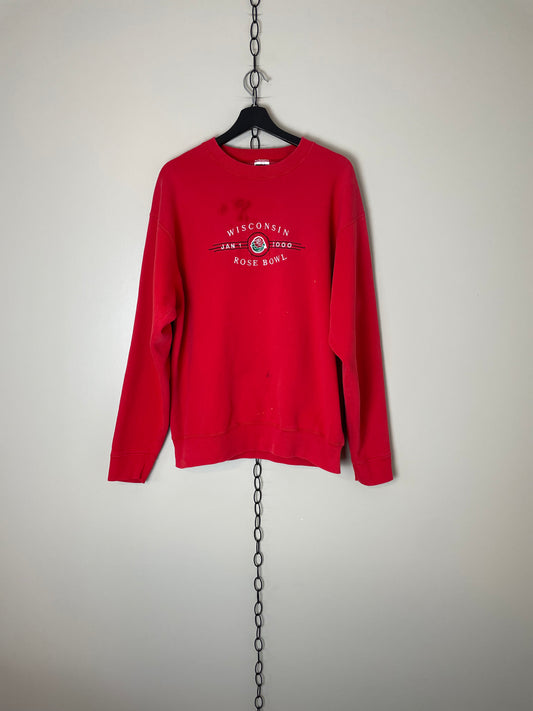 Vintage 2000 NCAA Wisconsin Rose Bowl Collegiate Crewneck - XL