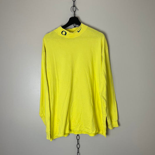 Vintage Nike Oregon Ducks Mock Neck Longsleeve Shirt - L