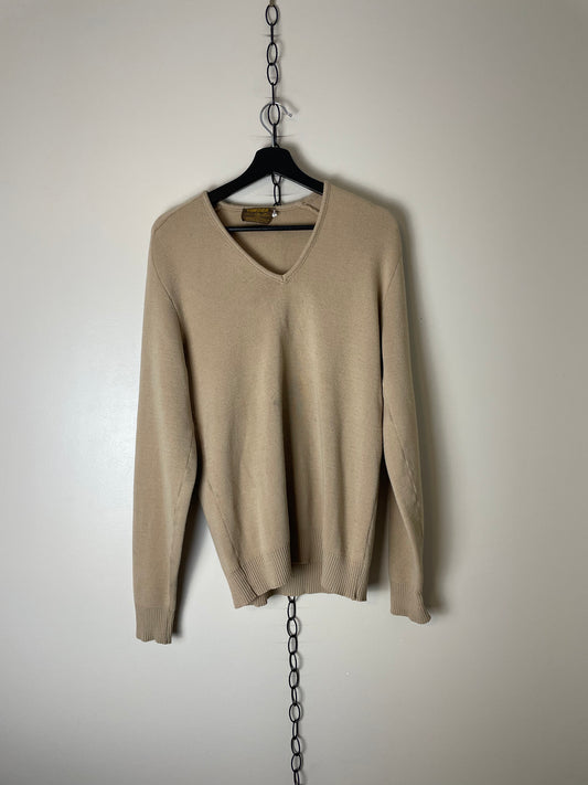 Vintage 1980s Tundra Pullover V-Neck Sweater - M