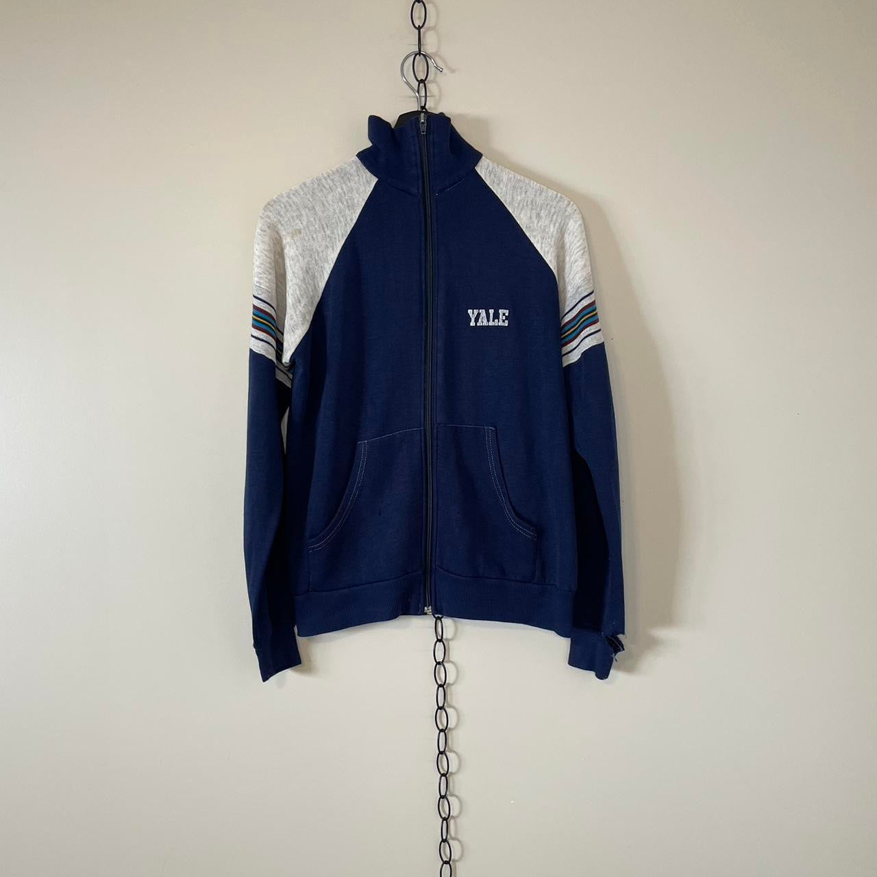 Vintage 1980s Yale Zip-up Crewneck - M