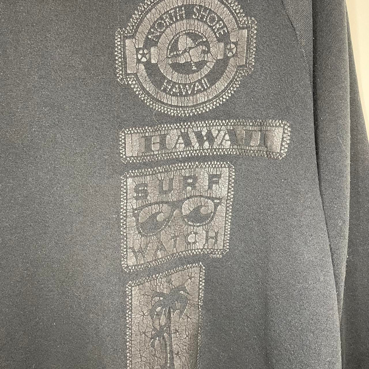 Vintage Hawaii Surf Black Tonal Crewneck - L